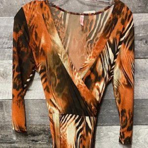 GOTSTYLE Animal Print Travel Resort Long Dress - Size: L - MI USA - **EUC**